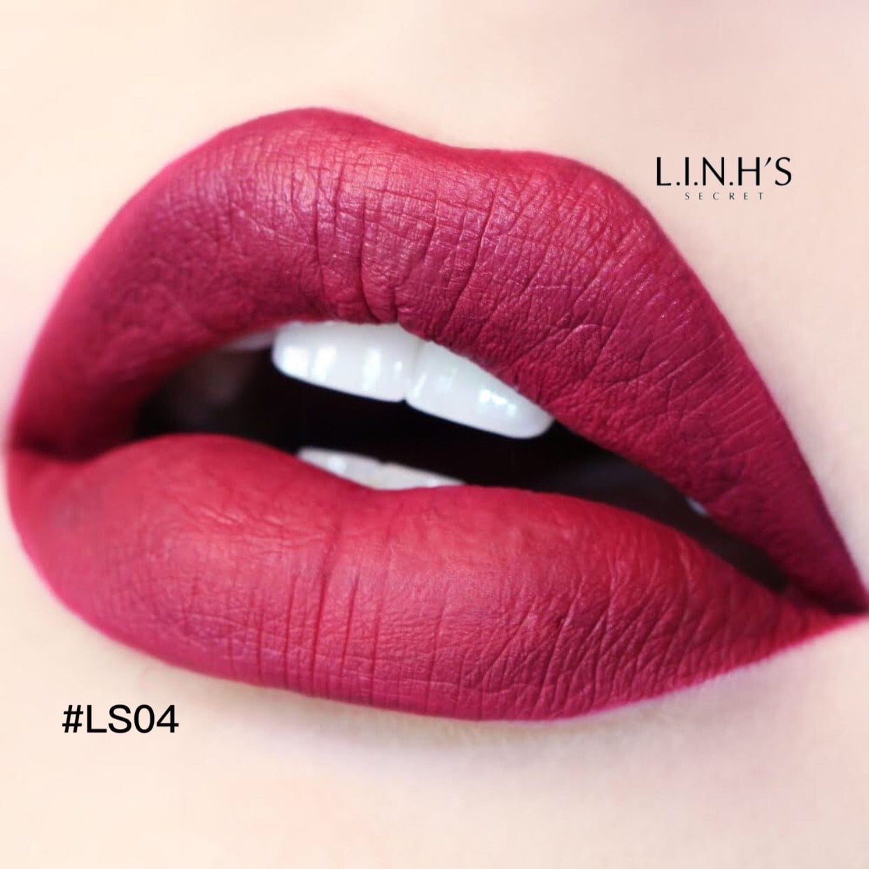 Son lì LS04 · Đỏ hồng – màu son trên môi