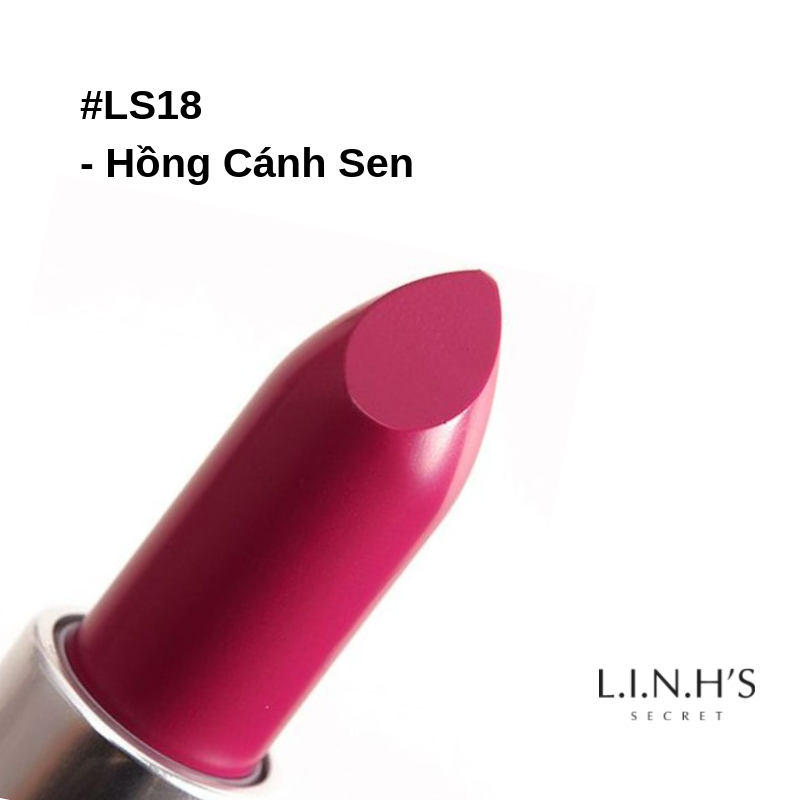 Son lì LS18 · Hồng cánh sen – thỏi son thật